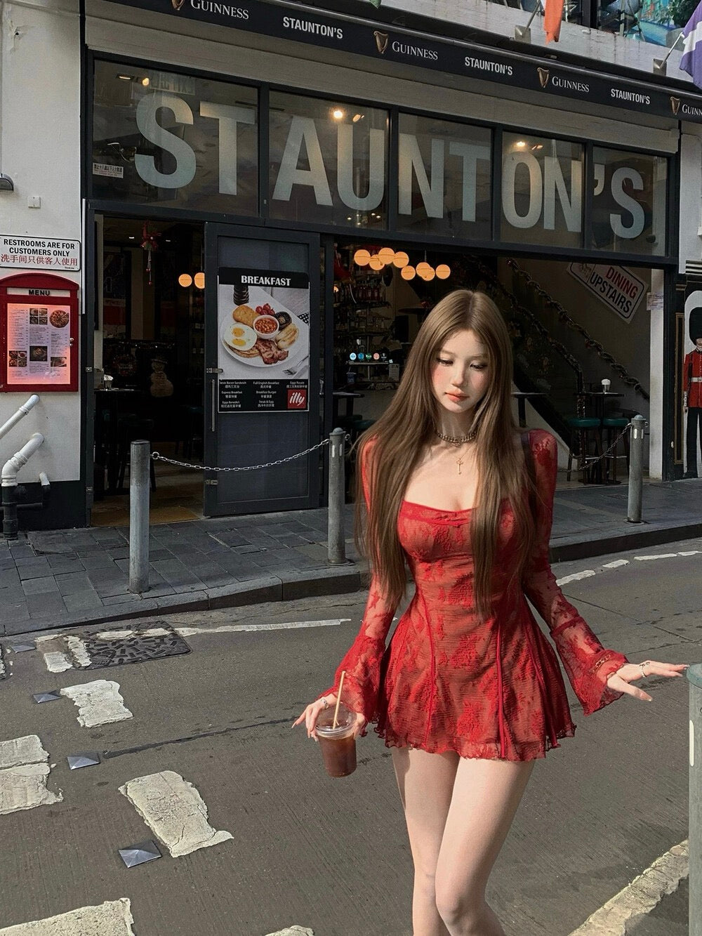 Ethereal Lace Sculpt Mini Dress