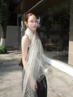 Moon Mist Sheer Scarf - close-up