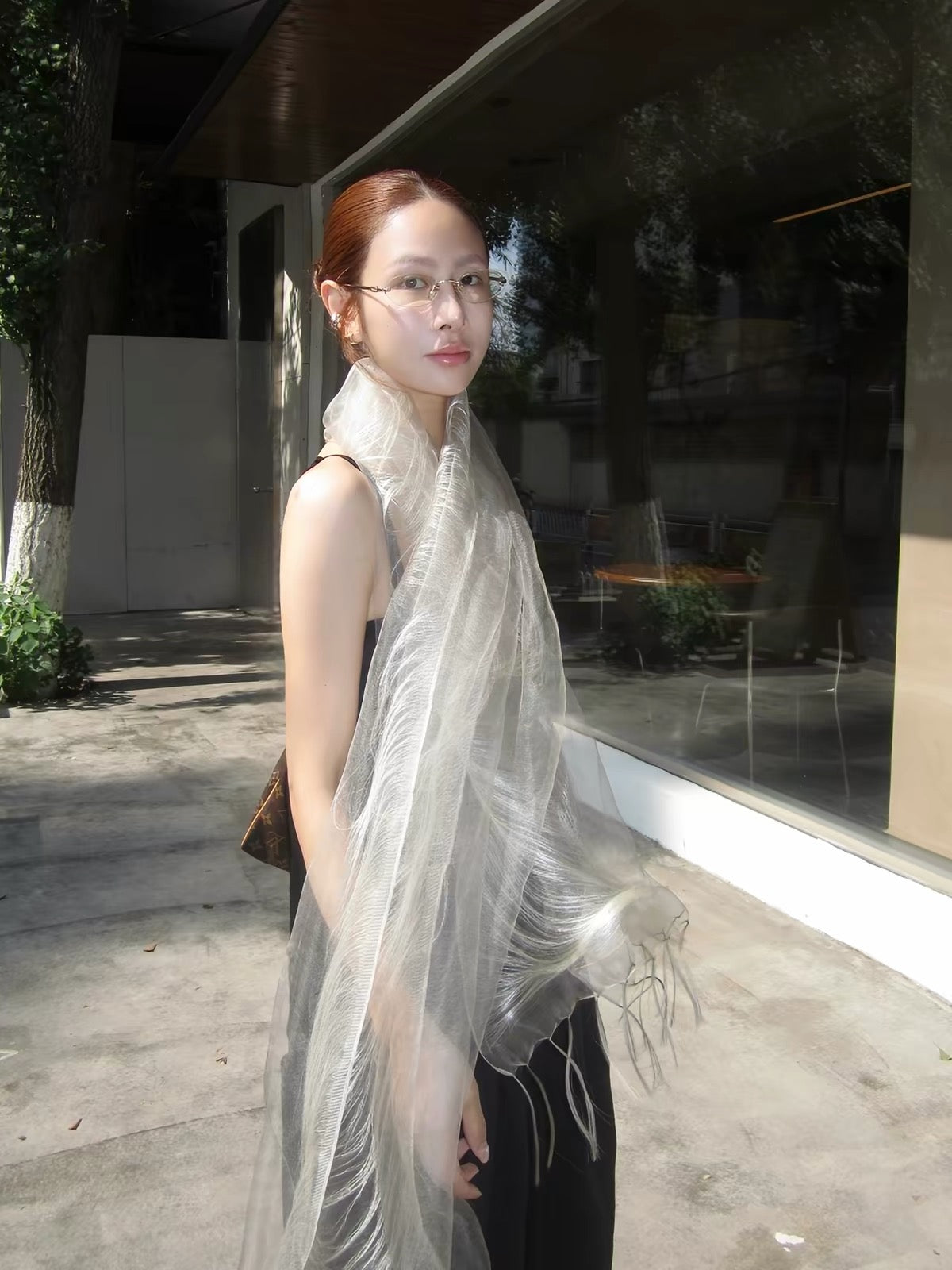 Moon Mist Sheer Scarf - close-up