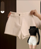 Essential High-Waisted Tailored Shorts - front view
