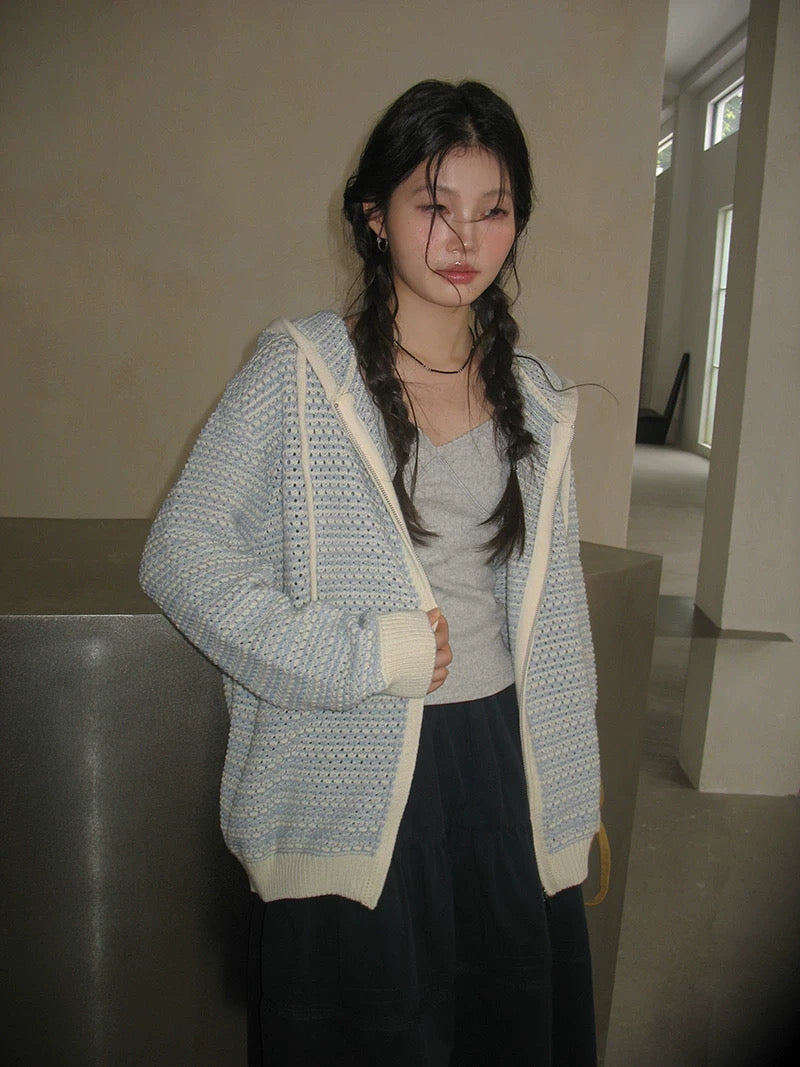 Daydream Contrast Knit Hoodie