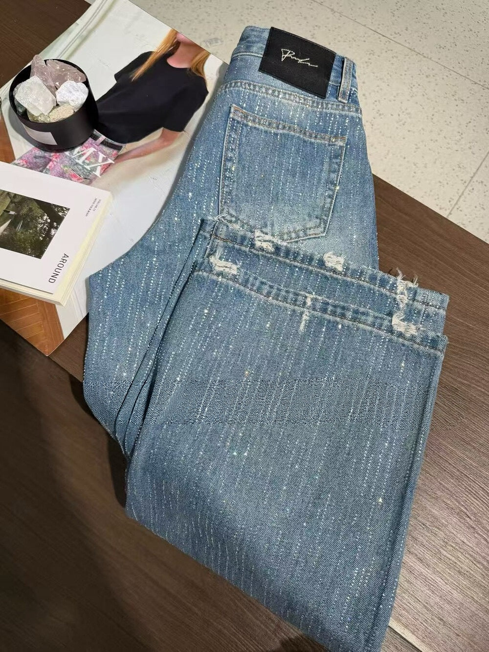 Starlight Washed Wide Leg Jeans