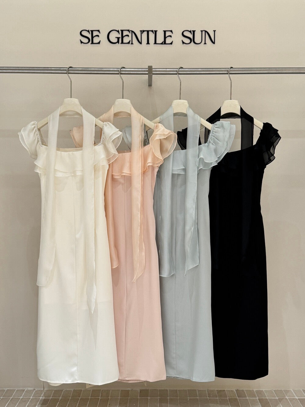 Aura Satin Scarf Maxi Dress