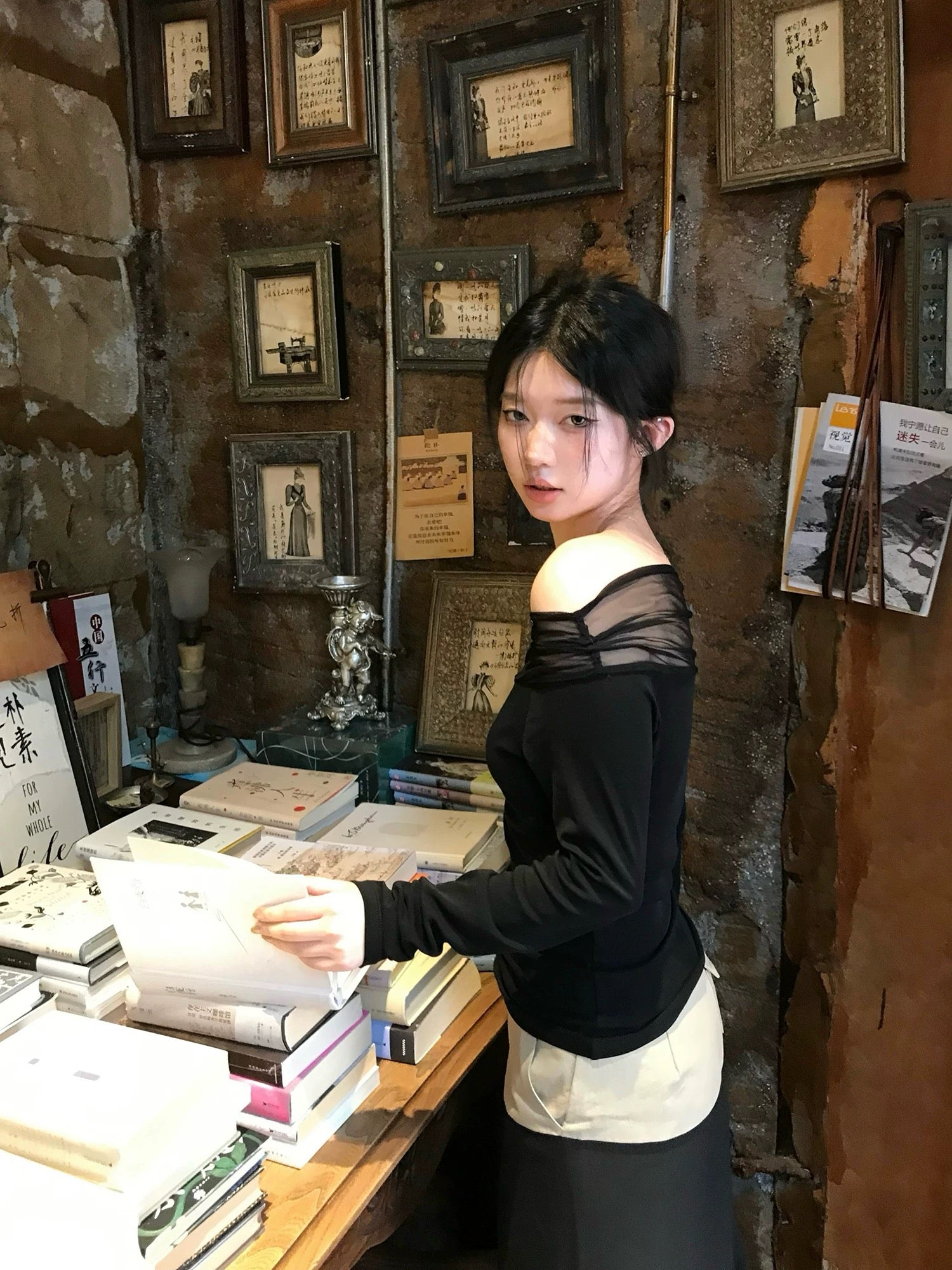 Sheer Layer Off-Shoulder Top