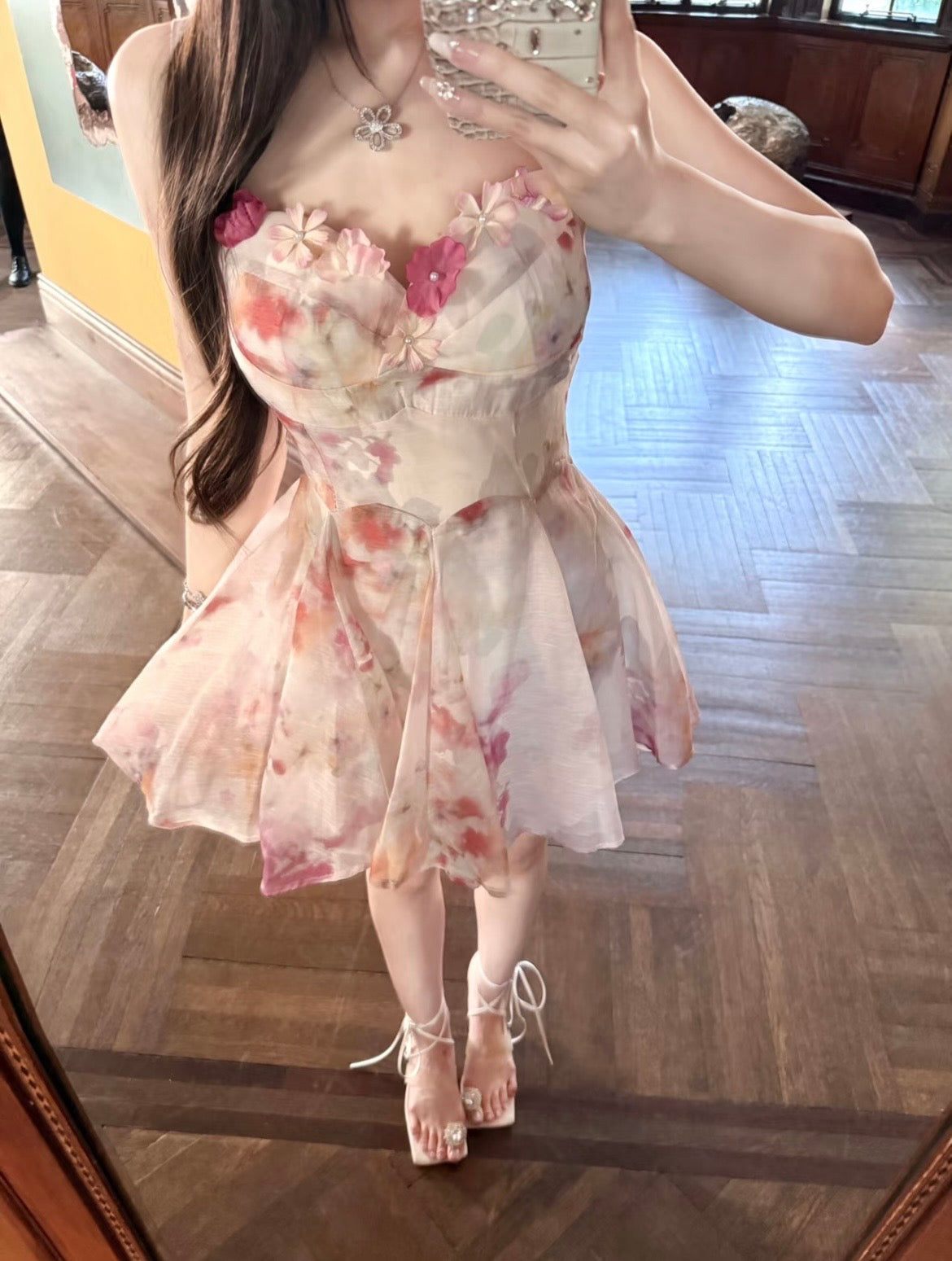 🌸落日花园/ Petal Garden Mini Dress