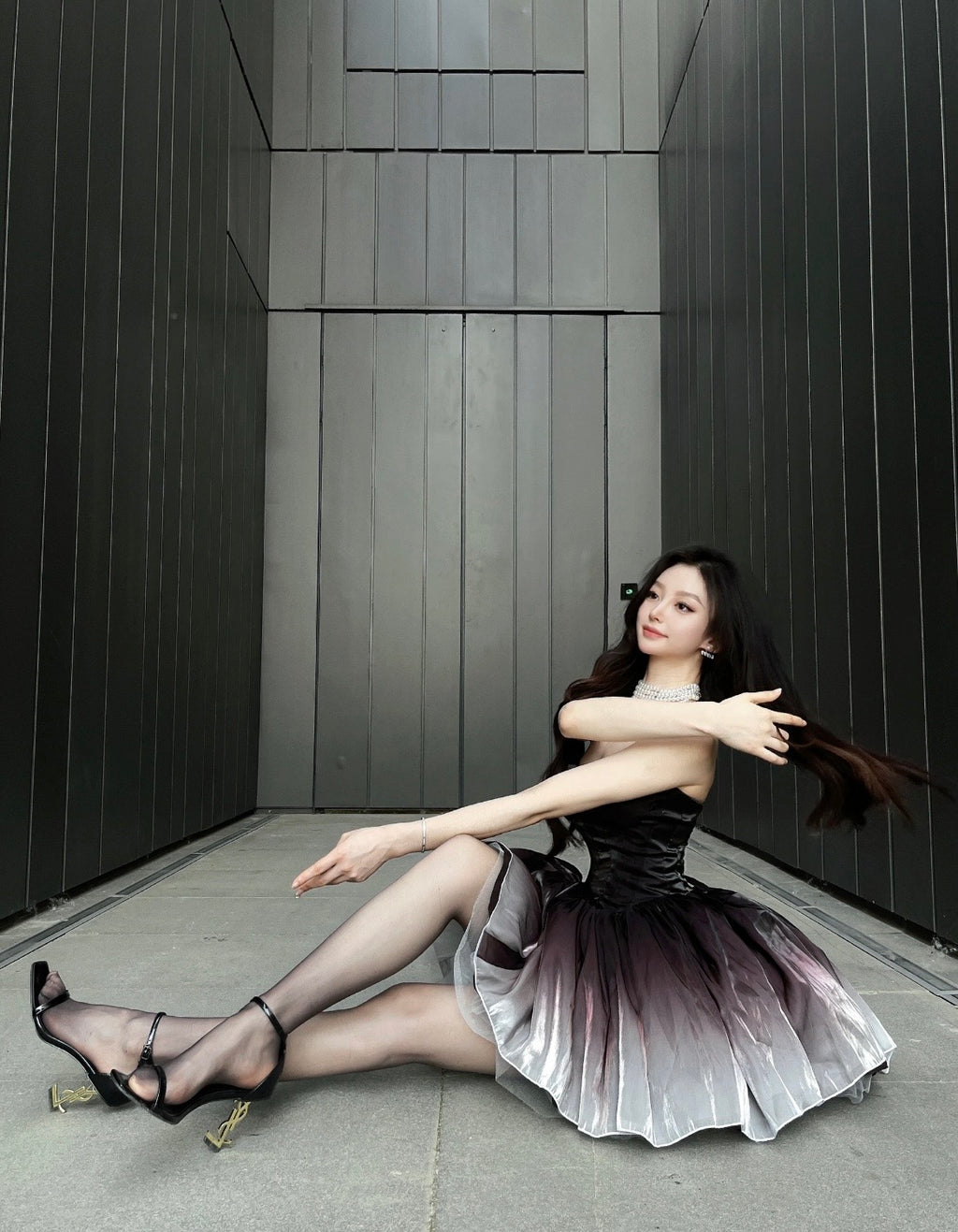 八音盒/🦢Black Swan Ombré Dress