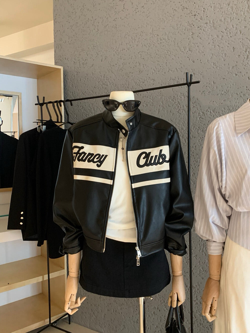 Vintage Moto Faux Leather Jacket