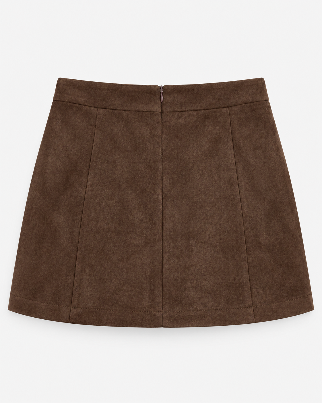 Cocoa Heritage Suede-Touch Mini Skirt
