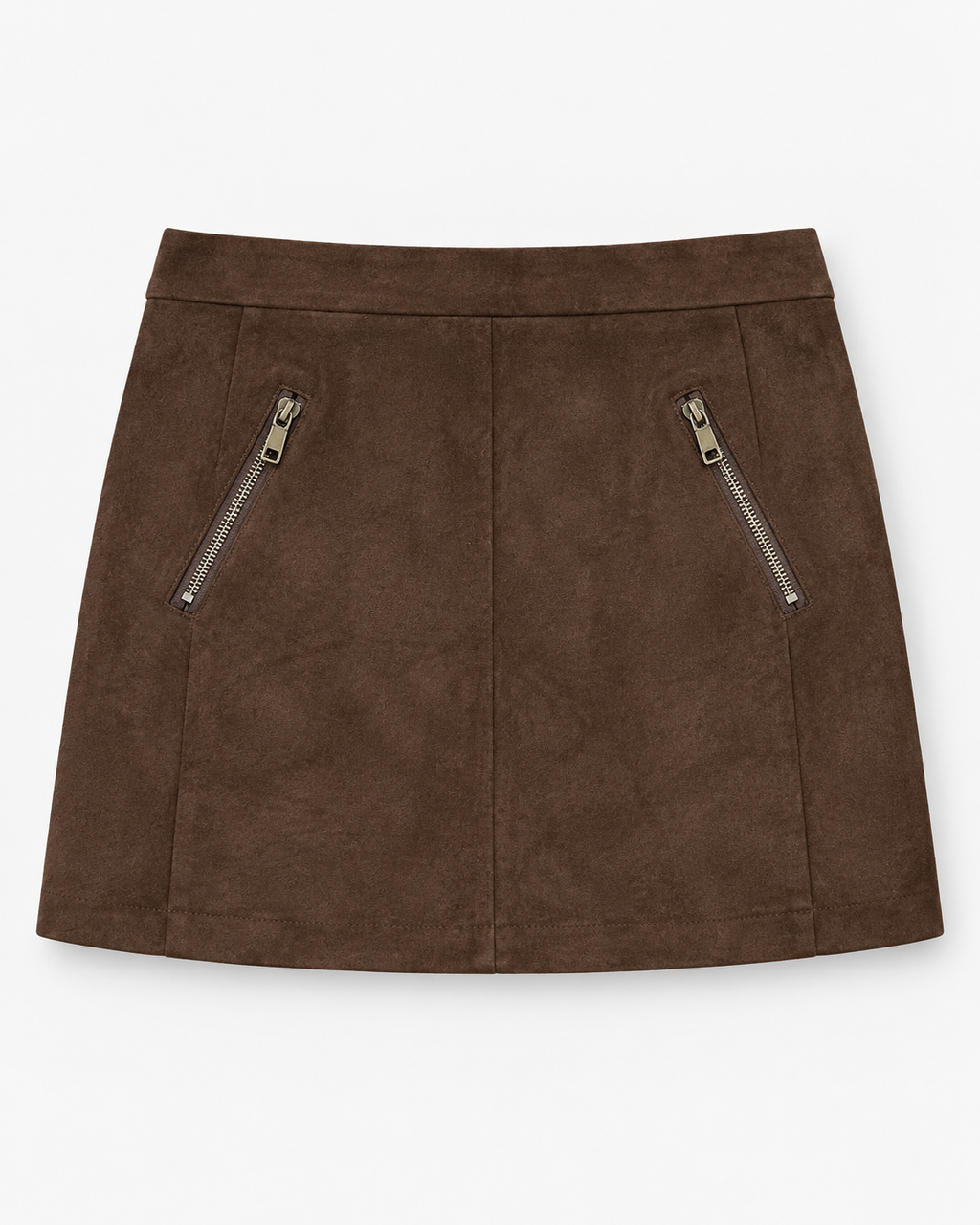 Cocoa Heritage Suede-Touch Mini Skirt