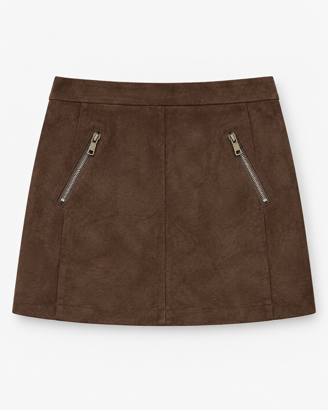 Cocoa Heritage Suede-Touch Mini Skirt