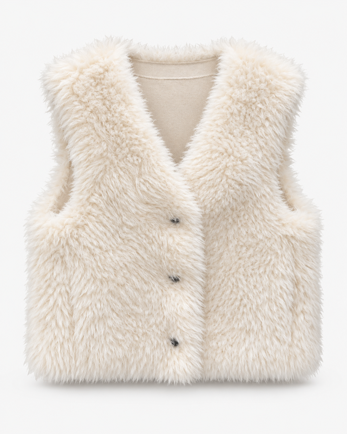 Vanilla Cloud Faux Fur Vest