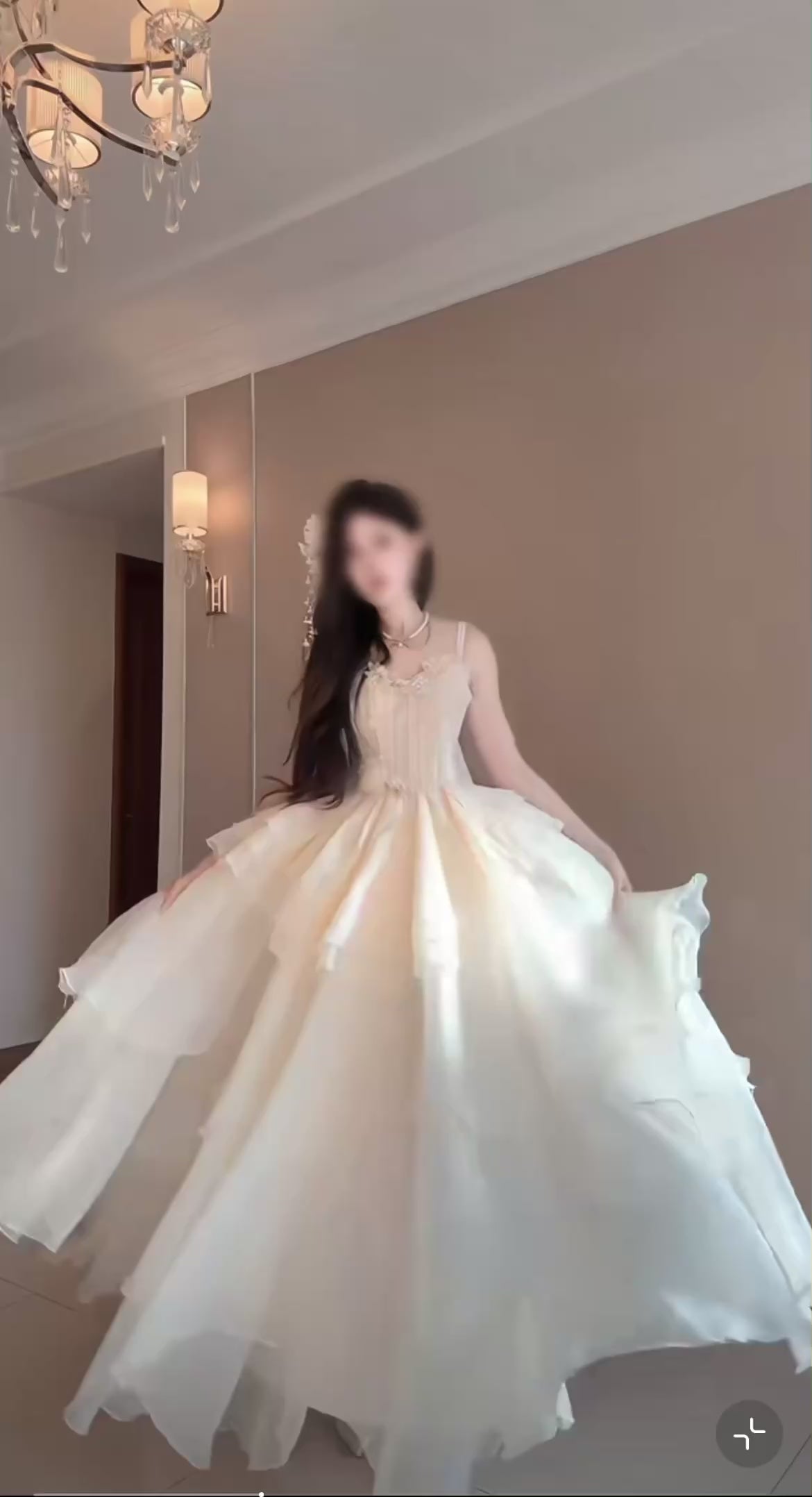 典藏/Rosette Tiered Princess Dress